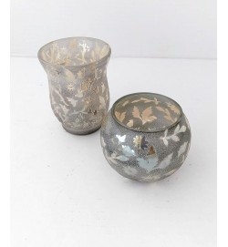 Ball Votive embelished Silver